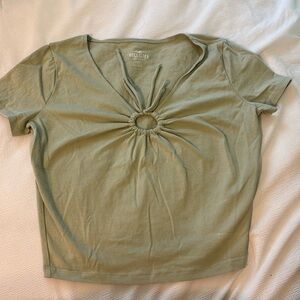hollister sage green tie top